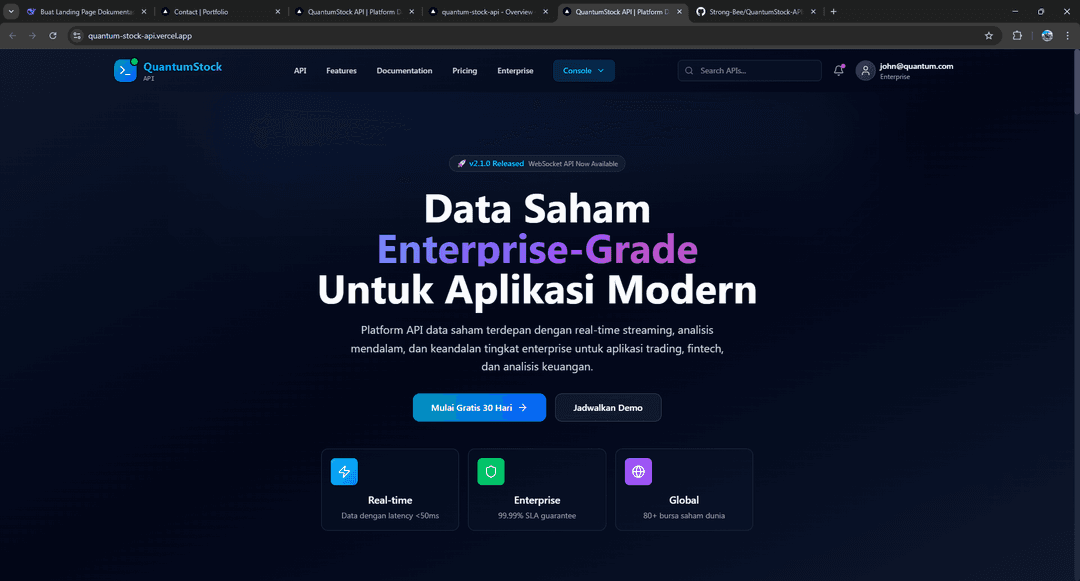 QuantumStock API Hub